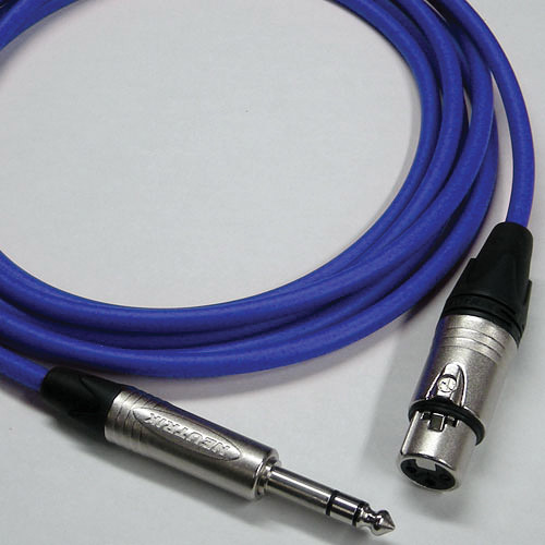 Canare Star Quad Pin Xlr Female To Trs Male Cable Blue