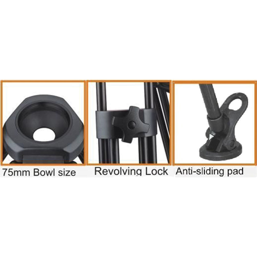 EImage EK60AAM Fluid Drag Video Head and Tripod