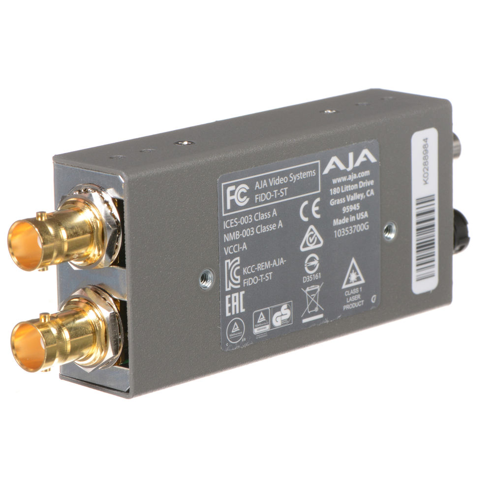 AJA FiDO Single-Channel 3G-SDI To ST Fiber Mini Converter