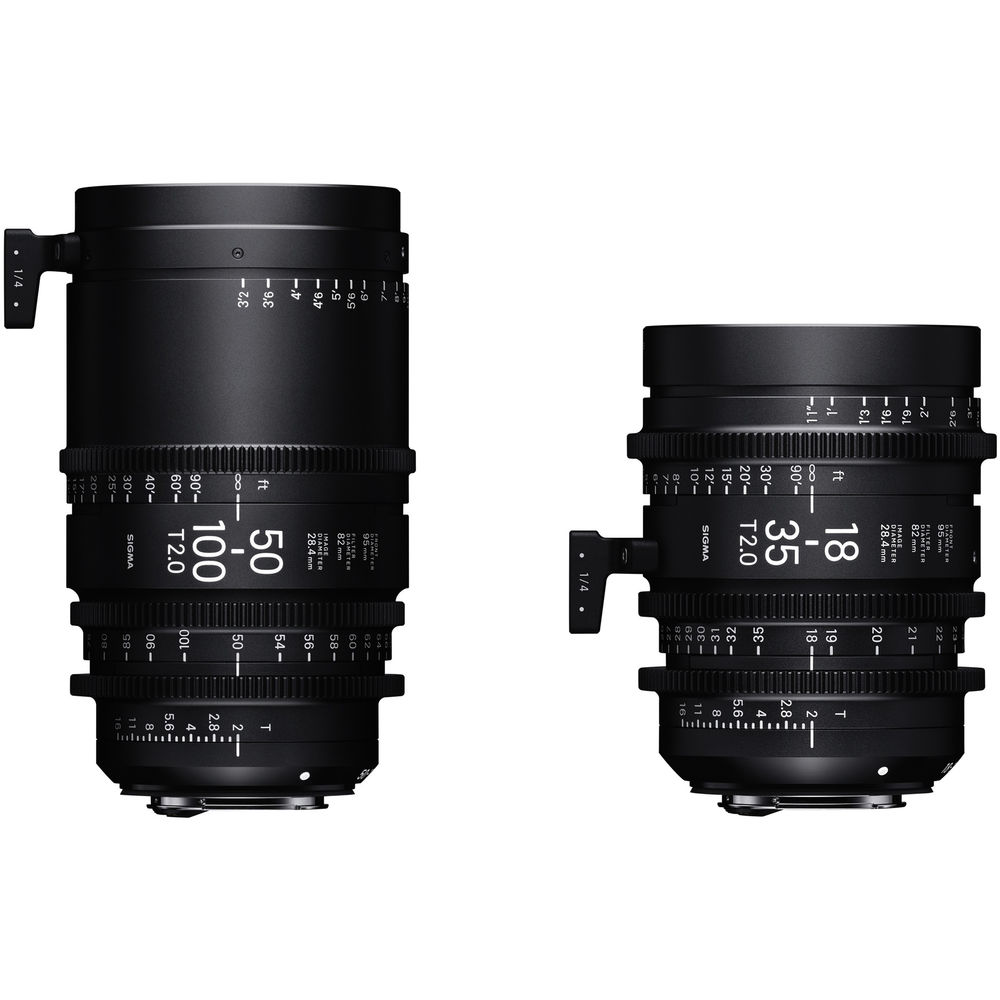 Sigma 18-35mm & 50-100mm T2 Fully Luminous High-Speed Zoom Lens Kit with Case (Canon EF, Feet)