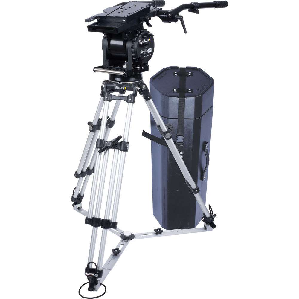 Miller Skyline 90 HD 1-Stage Alloy Tripod System with Ground Spreader & Two Cases