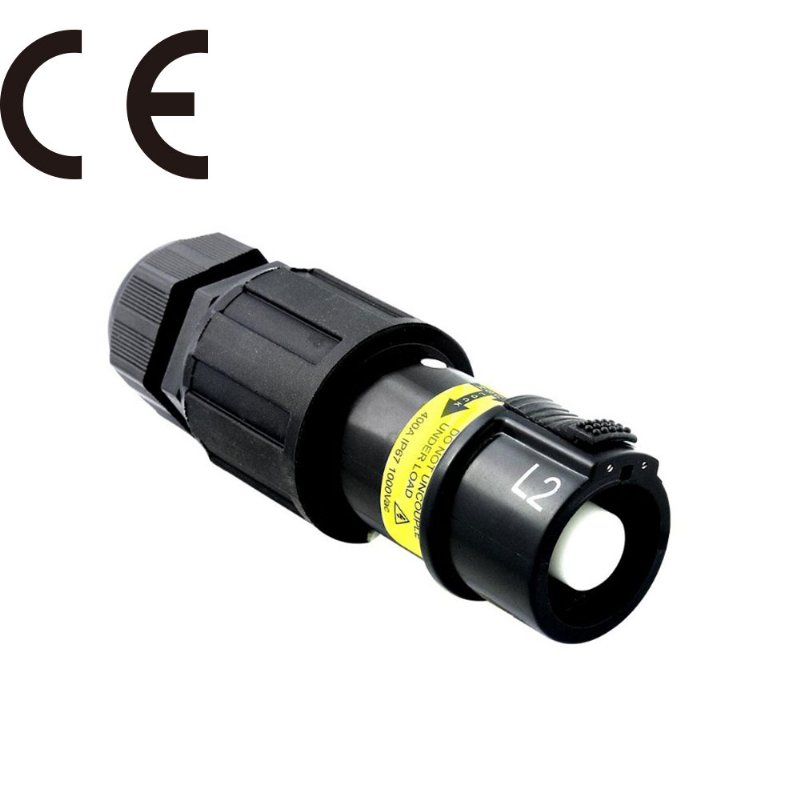 KUPO PowerFit Single-pole Line Source Connector- Line 2 Black