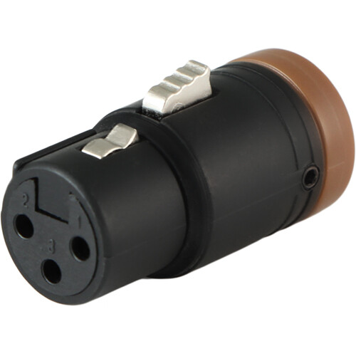 Cable Techniques Low-Profile Right-Angle XLR 3-Pin Female Connector (Standard Outlet, B-Shell, Brown Cap)