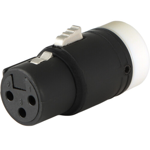 Cable Techniques Low-Profile Right-Angle XLR 3-Pin Female Connector (Large Outlet, B-Shell, White Cap)