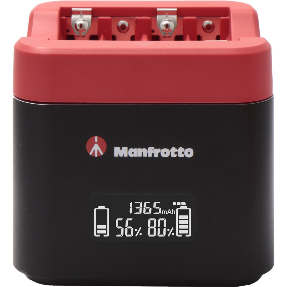 Manfrotto ProCUBE Professional Twin Charger for Canon LP-E6, LP-E6N, LP-E6NH, LP-E8, and LP-E17 Batteries