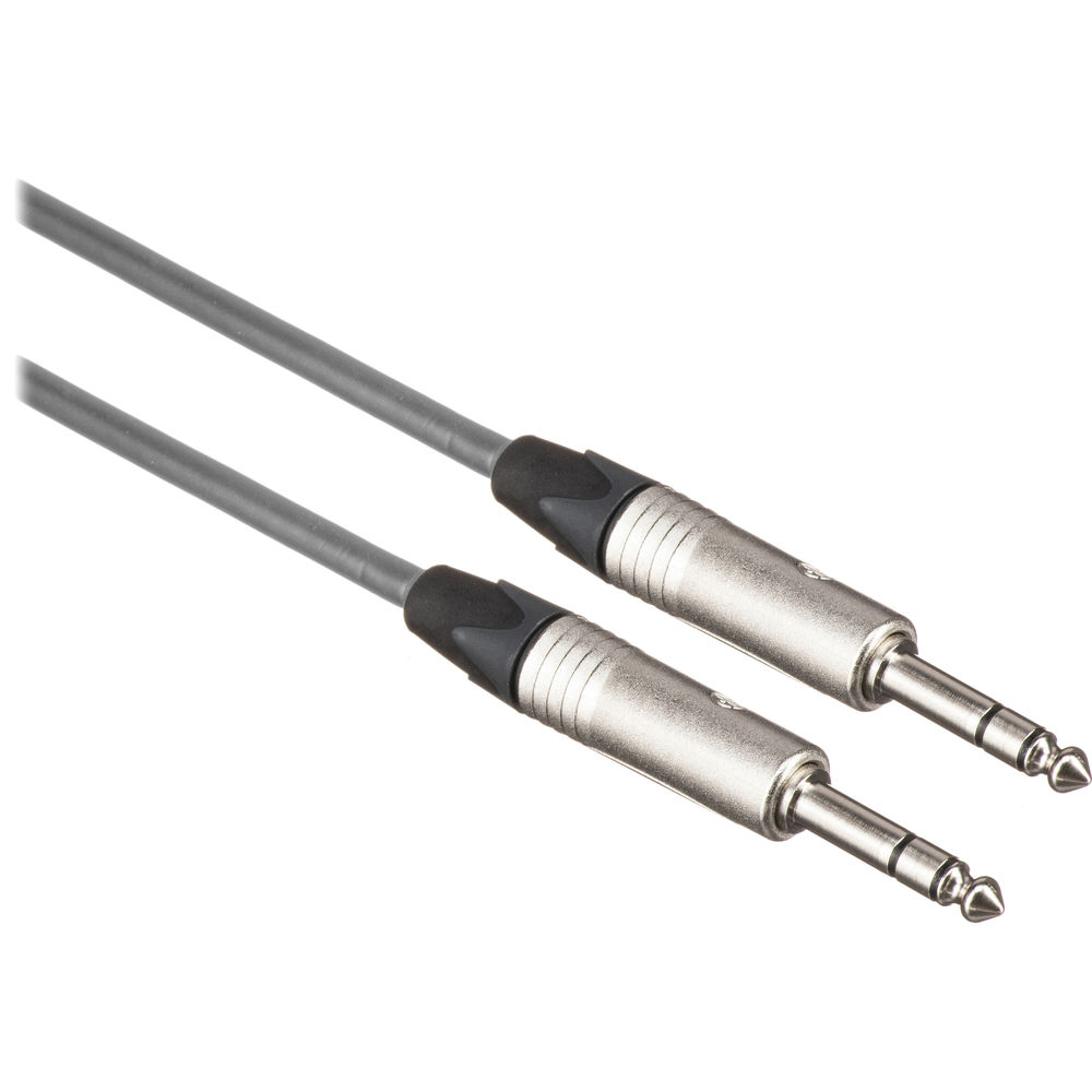 Canare Star Quad 1/4" TRS Male to 1/4" TRS Male Cable (Grey, 6')