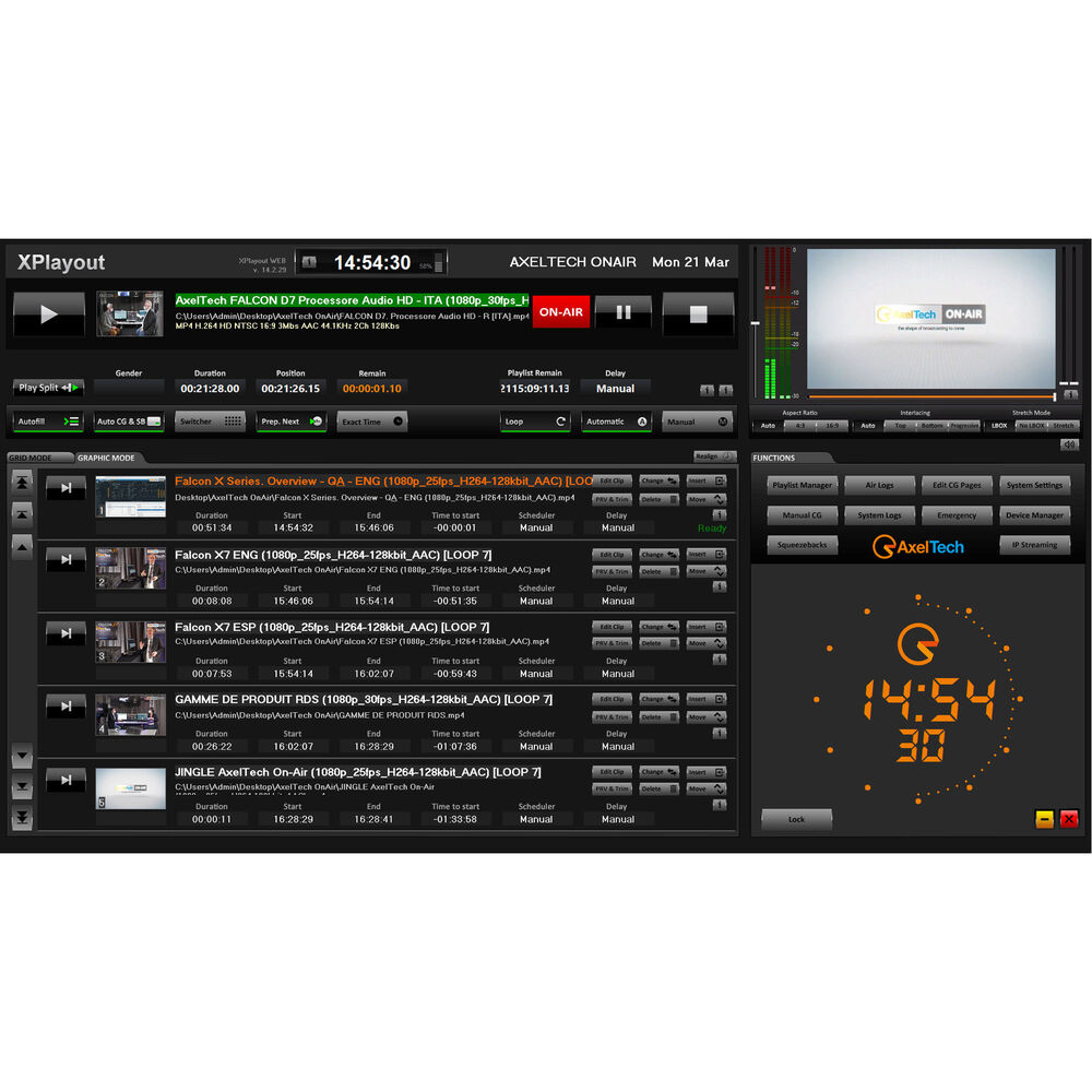 Axel Technology XPlayout Television Playout Automation Software