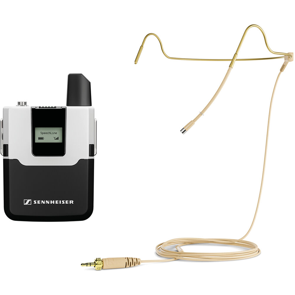 Sennheiser SL Bodypack - HS 2 KIT DW-4 SpeechLine Digital Wireless SL Bodypack DW Transmitter with HS 2 Headset Mic (Beige, DW-4-US)