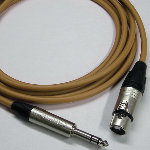 Canare Star Quad 3-Pin XLR Female to 1/4" TRS Male Cable (Brown, 100')