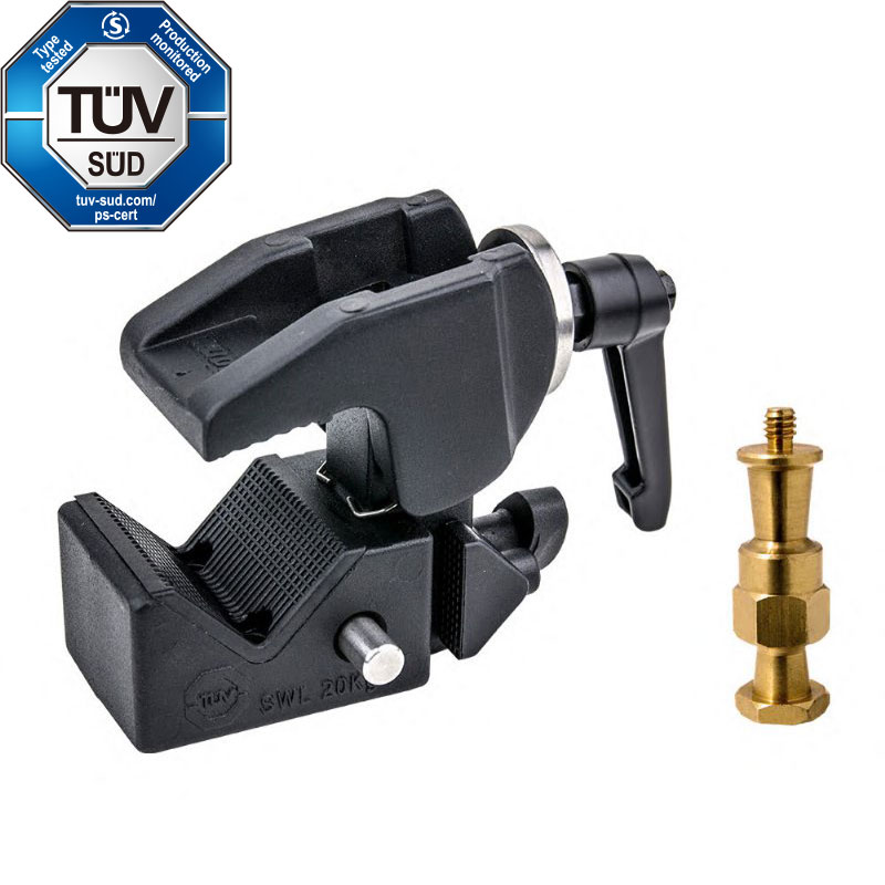 KUPO Convi Clamp(Black) W/ KCP-7SDL Saddle KCP-710B W/ KS-026 Stud