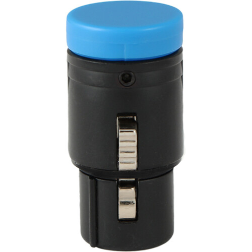 Cable Techniques Low-Profile Right-Angle XLR 3-Pin Female Connector (Standard Outlet, A-Shell, Blue Cap)