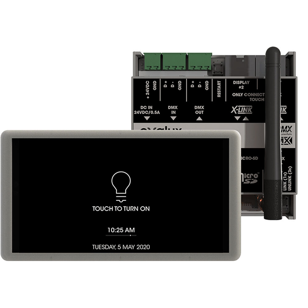 Exalux Control Touch Studio HMI 5'' Wall-Mount Touch Controller & Control Hub