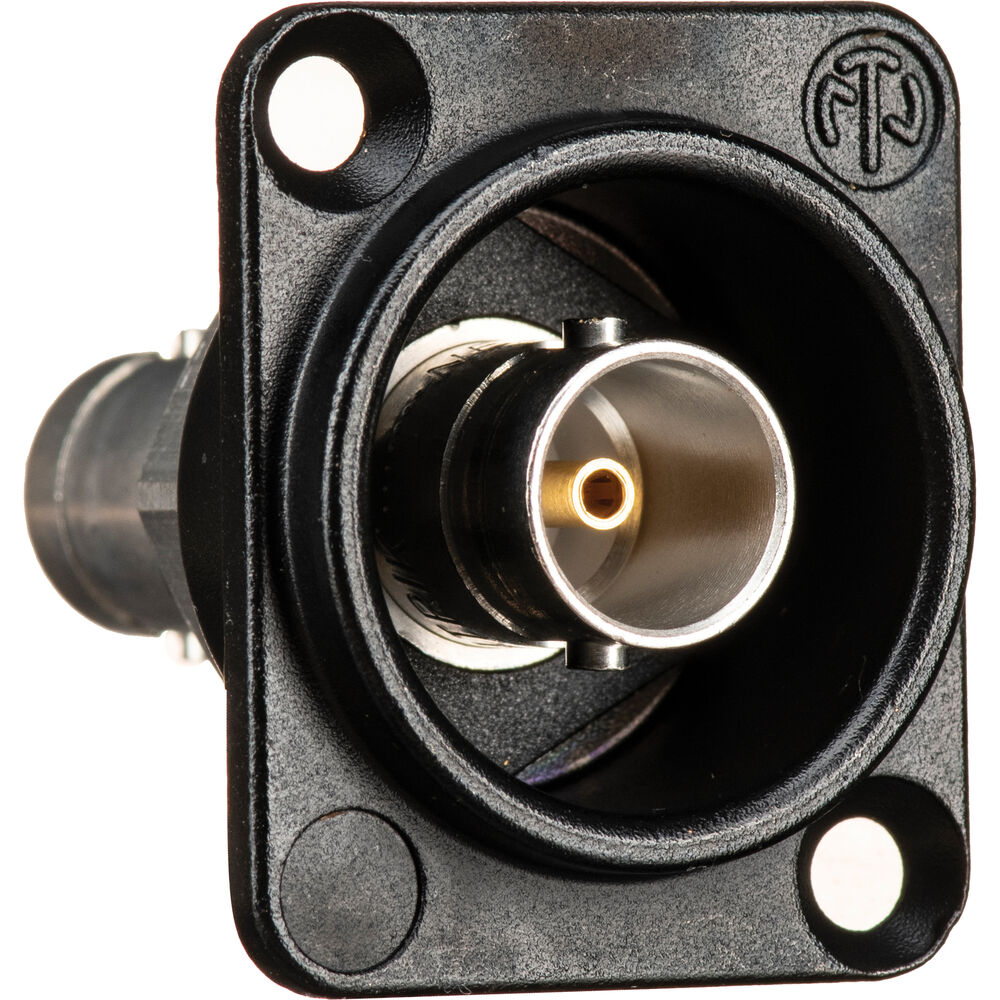 Neutrik Isolated BNC Chassis Connector in D-Shape Housing (Black)