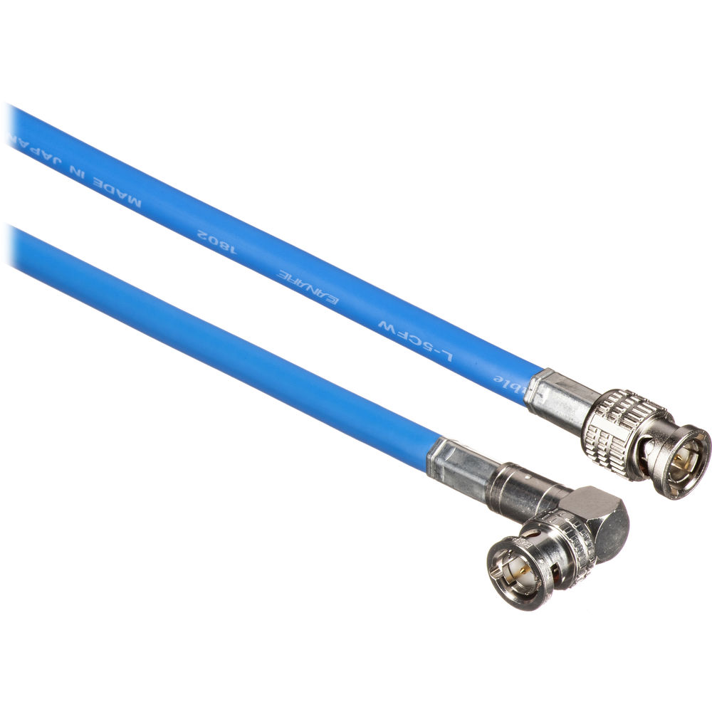 Canare Male to Right Angle Male HD-SDI Video Cable (Blue, 10')
