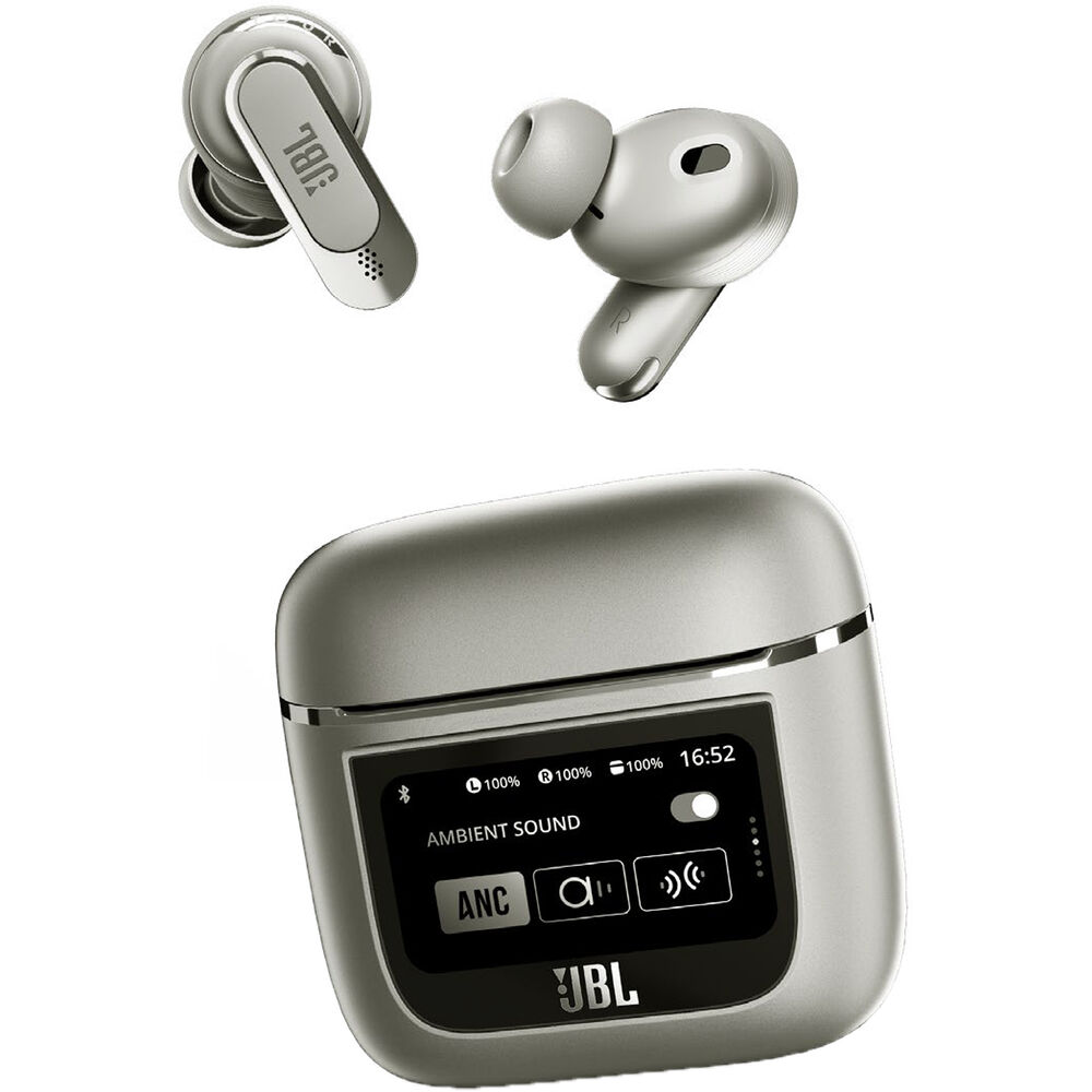 JBL Tour Pro 2 Noise-Canceling True Wireless In-Ear Earbuds with Smart Case  (Champagne)