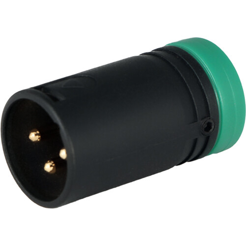 Cable Techniques Low-Profile Right-Angle XLR 3-Pin Male Connector (Standard Outlet, B-Shell, Green Cap)