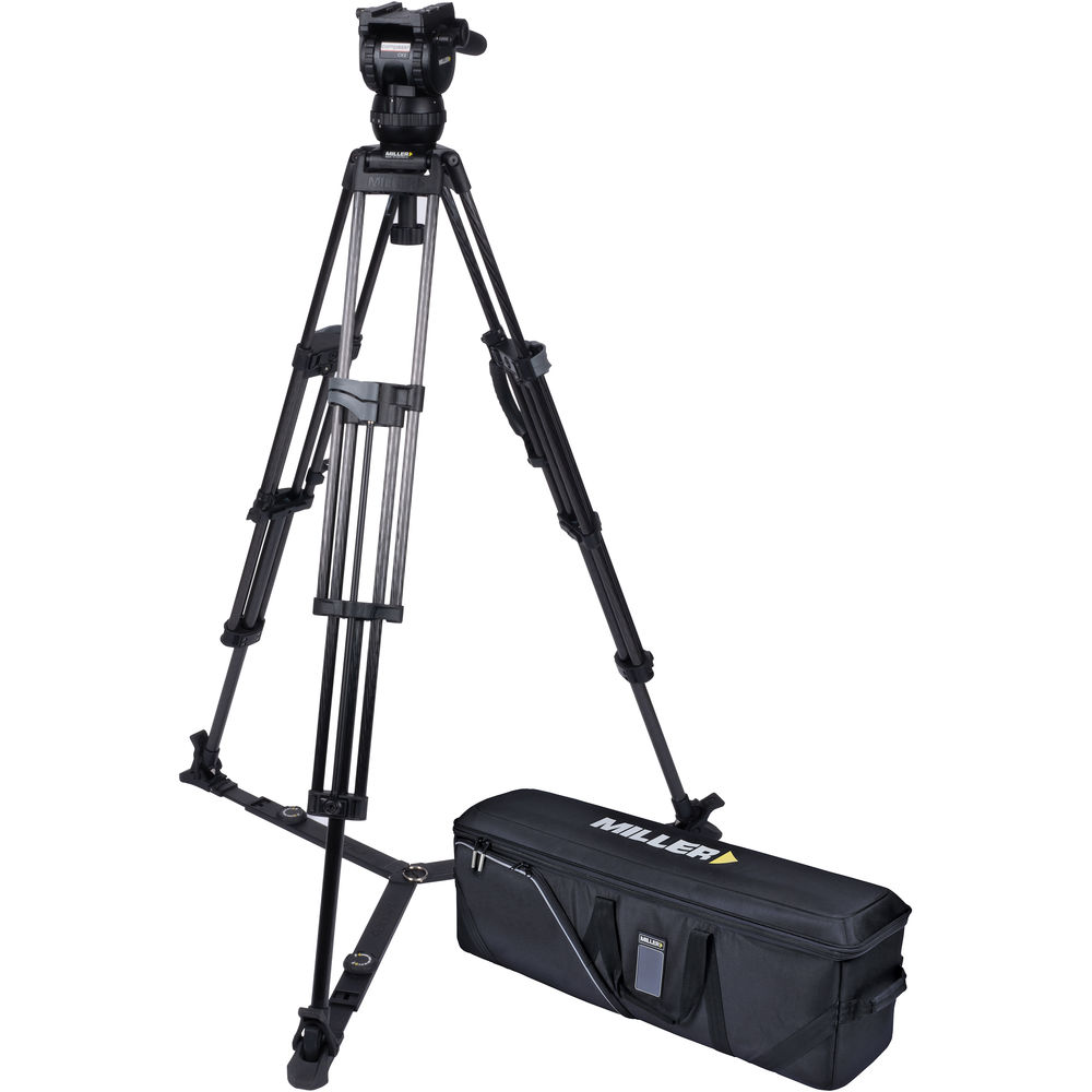 Miller CX2 Head and 75 Sprinter II Carbon Fiber Tripod with Ground Spreader and Case