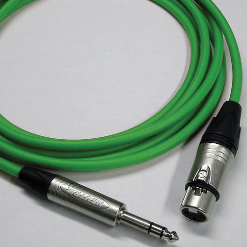 Canare Star Quad 3-Pin XLR Female to 1/4" TRS Male Cable (Green, 100')
