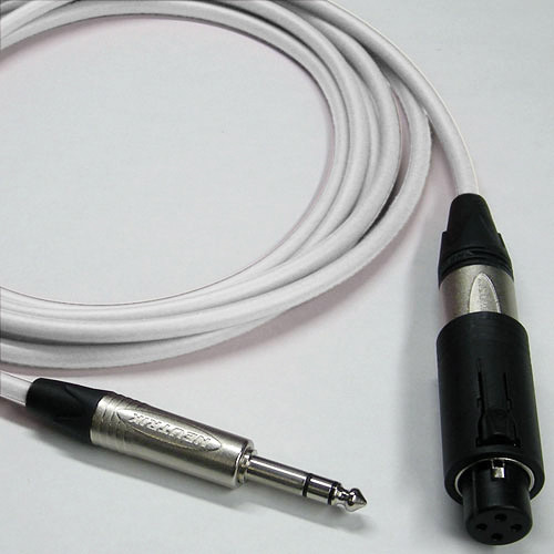 Canare Starquad Unisex XLR-TRSM Cable (White, 15')