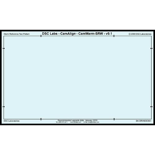 DSC Labs CamAlign CamWarm Chart (Standard)