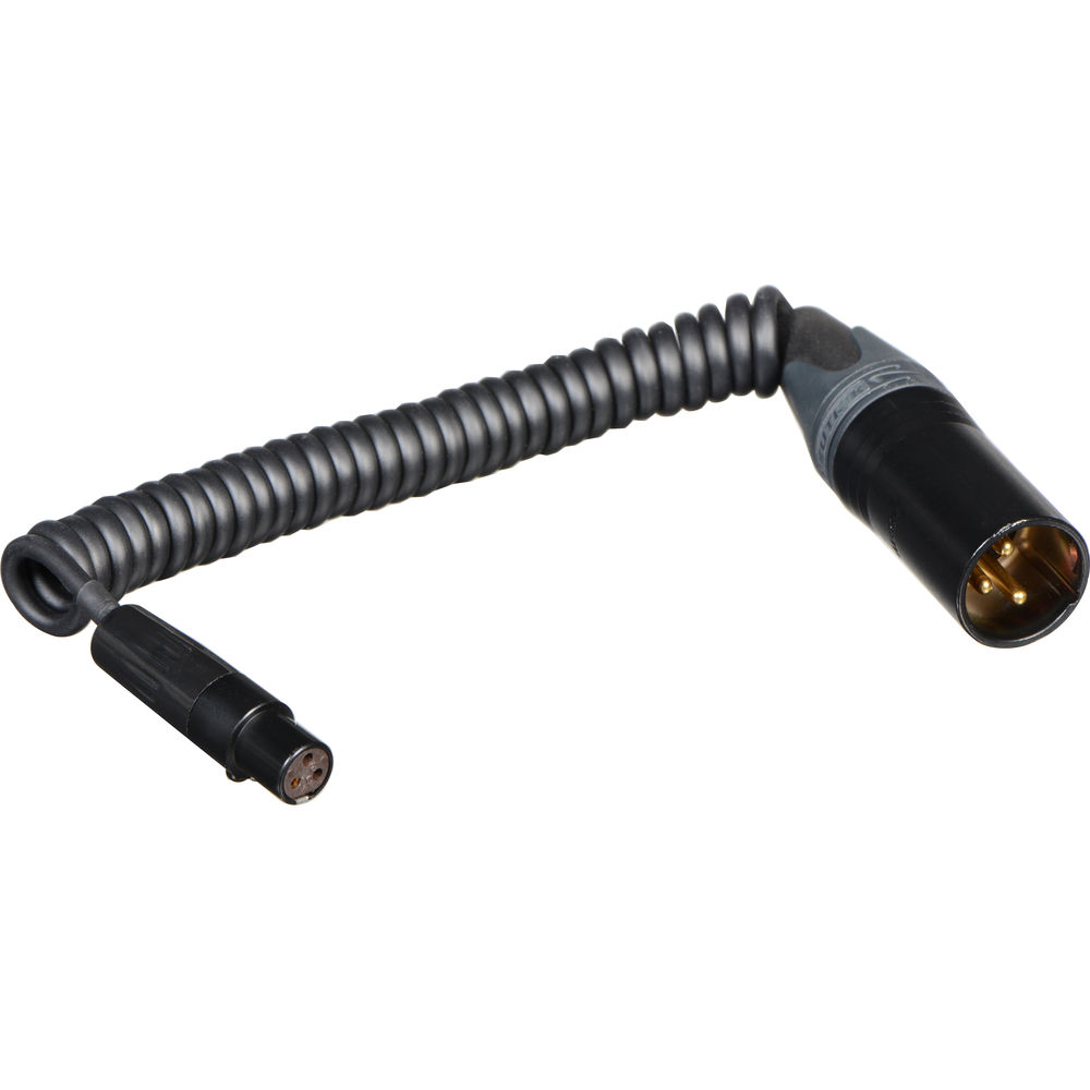 Cable Techniques TA3F to 3-Pin XLR Male Coiled Cable for Lectrosonics LR Receiver (6", Extends to 18")