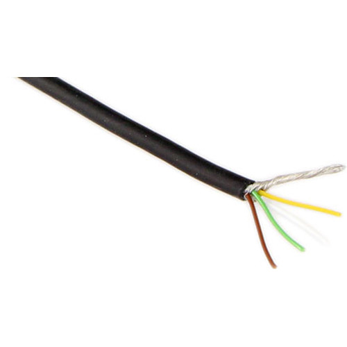 Cable Techniques CT-RAWCB-284 DIY Premium Raw Cable for Low-Profile Connectors (Black, 2.8mm OD, 4 Conductors)