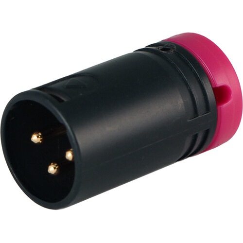 Cable Techniques Low-Profile Right-Angle XLR 3-Pin Male Connector (Standard Outlet, A-Shell, Purple Cap)