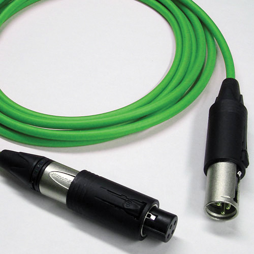 Canare Starquad XLRM Cable with Neutrik Unisex XLRM/XLRF (Green, 15')
