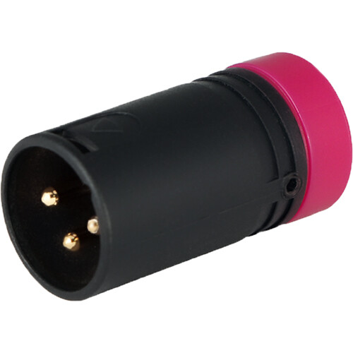 Cable Techniques Low-Profile Right-Angle XLR 3-Pin Male Connector (Large Outlet, B-Shell, Purple Cap)
