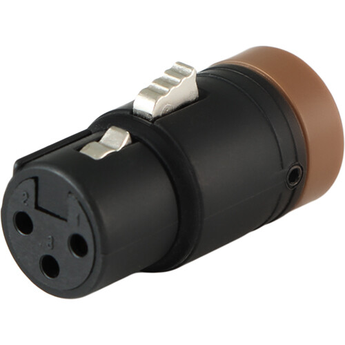 Cable Techniques Low-Profile Right-Angle XLR 3-Pin Female Connector (Large Outlet, B-Shell, Brown Cap)