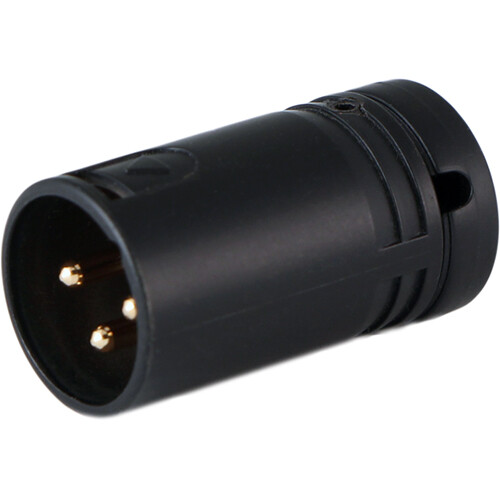 Cable Techniques Low-Profile Right-Angle XLR 3-Pin Male Connector (Standard Outlet, A-Shell, Black Cap)