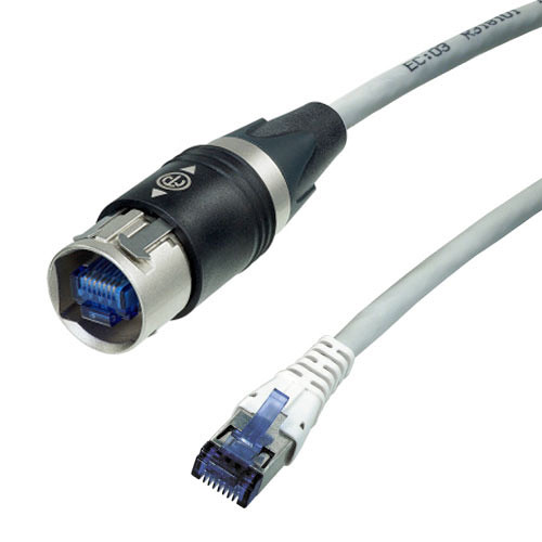 Neutrik etherCON CAT6 Patch Cable with Cable Plug Carrier on One End (6.56')