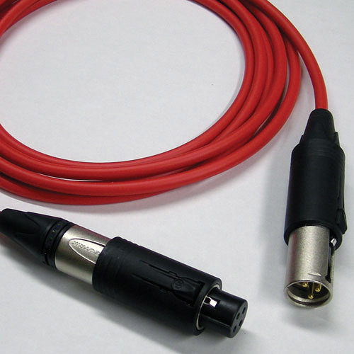 Canare Starquad XLRM Cable with Neutrik Unisex XLRM/XLRF (Red, 25')