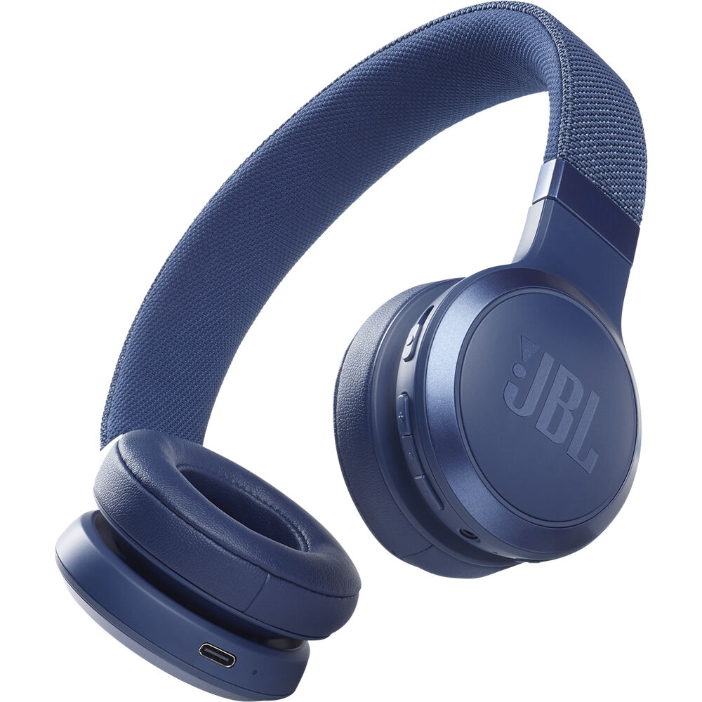JBL Live 460NC Noise-Canceling Wireless On-Ear Headphones (Blue)