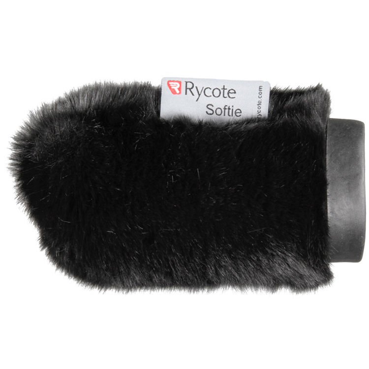 Rycote Standard Hole Short Fur Softie Windshield (3.9" Long, 0.7 to 0.8" Diameter Hole, Black)