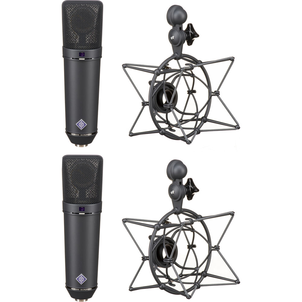 Neumann U 87 Ai MT Large-Diaphragm Multipattern Condenser Microphone (Stereo Set, Black)