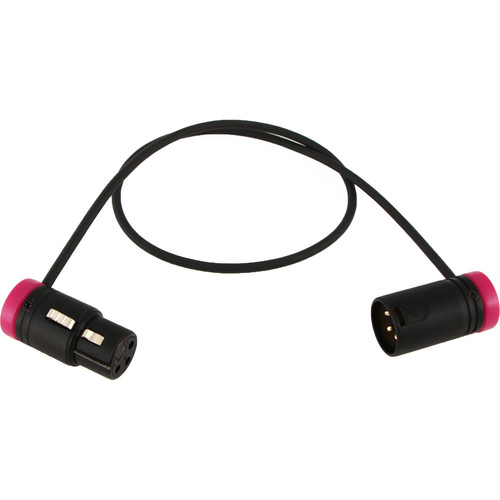 Cable Techniques CT-LPXR-18P Low-Profile 3-Pin Adjustable Angle Cable (Purple Caps)
