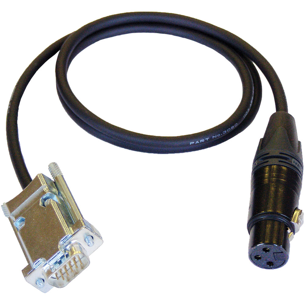 Cable Techniques CT-DE15/1 3-Pin XLR-F to DE-15 Digital Mic Cable for 788T (30")