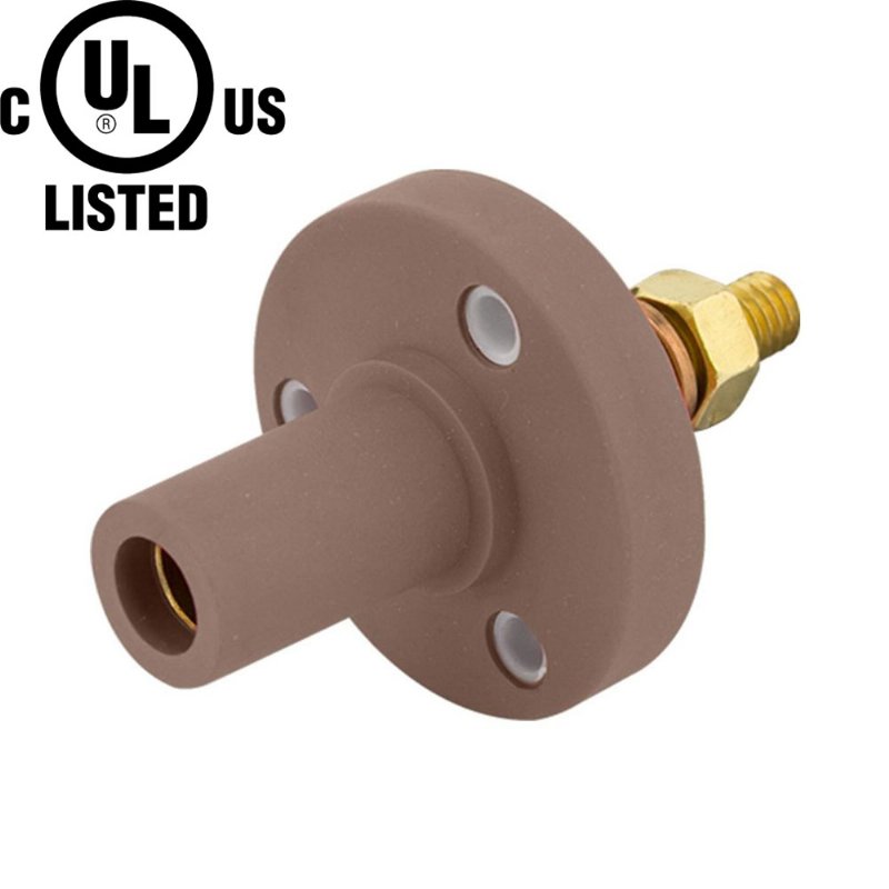 KUPO K-LOK 150A Single-pole Stud Female Receptacle- Brown