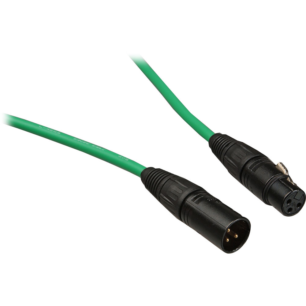 Canare L-4E6S Star Quad XLRM to XLRF Microphone Cable (25', Green)