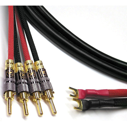 Canare 4S11 Speaker Cable 2 Spade to 4 Banana (40')