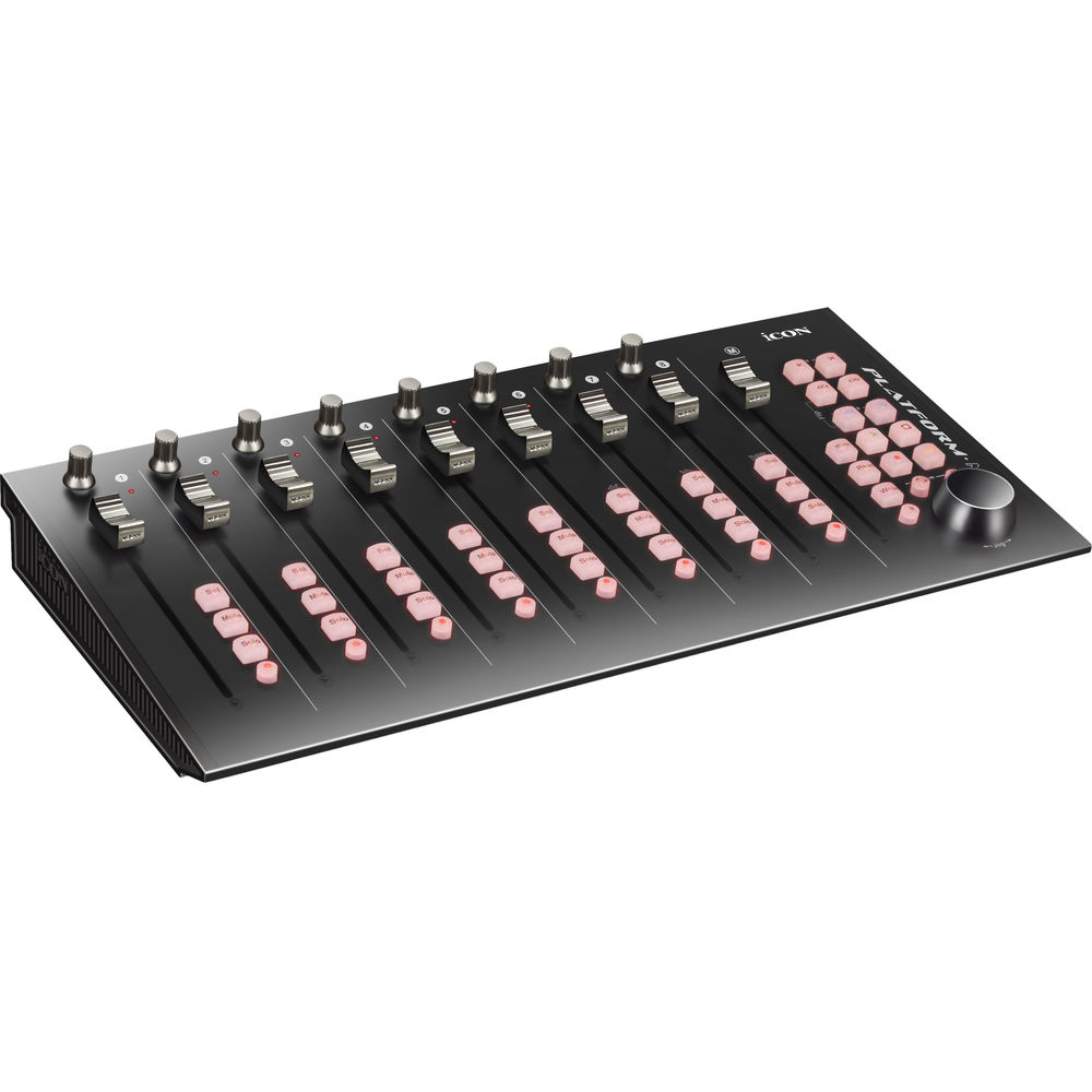 Icon Pro Audio Platform M+ Audio and MIDI Control Surface for DAWs and Plug-Ins