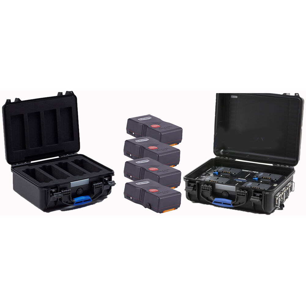 BLUESHAPE Rugged Power Station Kit with 4 x 290Wh Batteries & Flight Case (Gold Mount)
