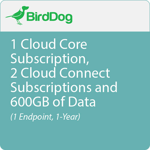 BirdDog 1 Cloud Core + 2 Connect + 600GB Data Bundle (1-Year)