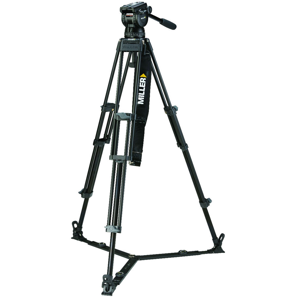 Miller CX10 Toggle 2-Stage Alloy Tripod System with Ground Spreader