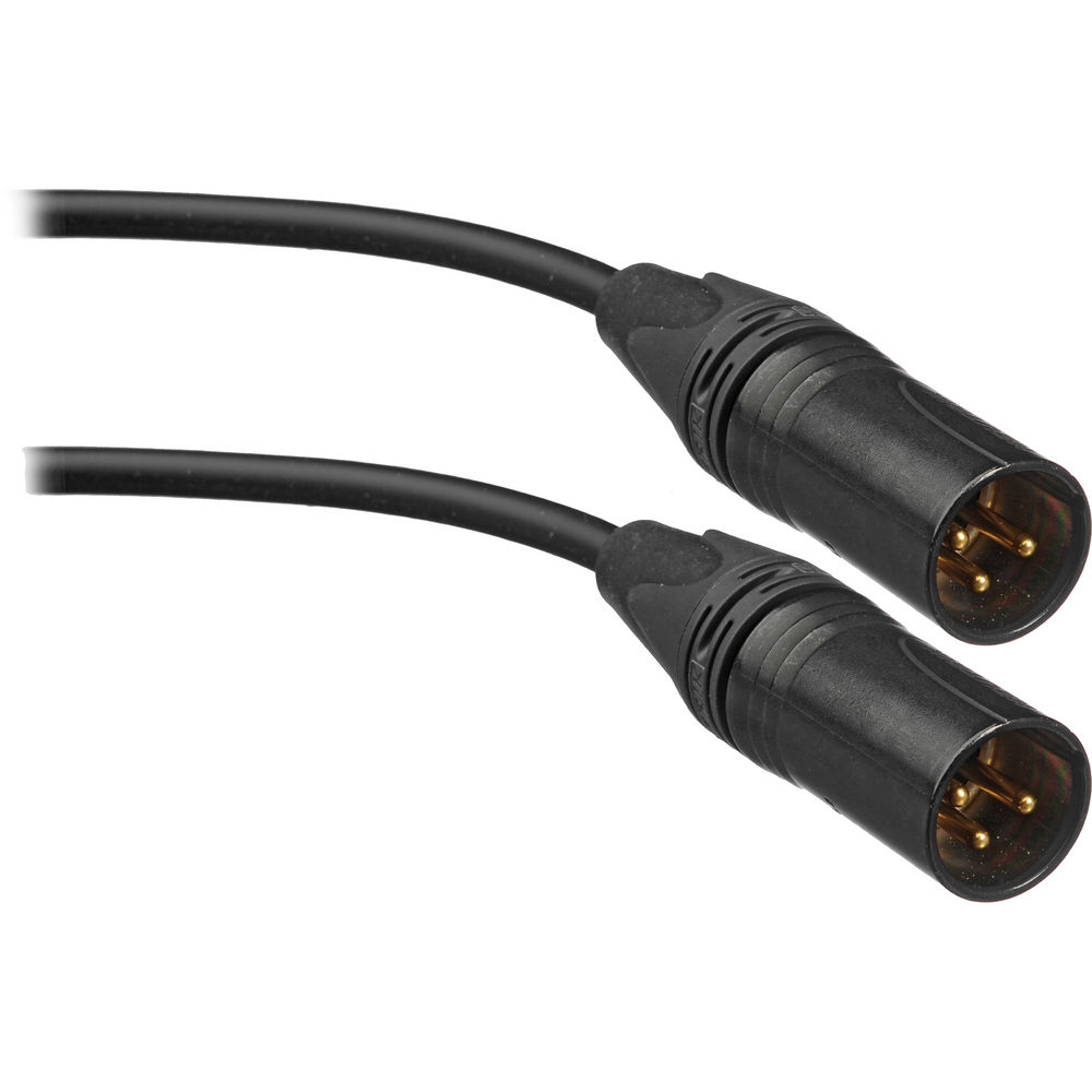 Canare L-4E6S Star Quad XLRM to XLRM Microphone Cable - 1.5' (Black)
