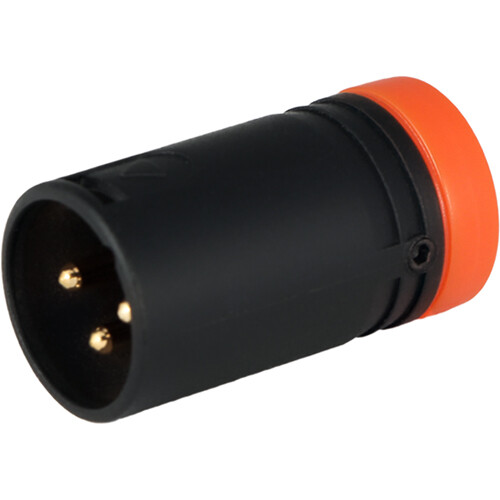 Cable Techniques Low-Profile Right-Angle XLR 3-Pin Male Connector (Standard Outlet, B-Shell, Orange Cap)