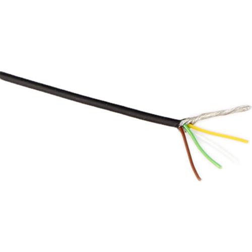 Cable Techniques CT-RAWCB-234 DIY Premium Raw Cable for Low-Profile Connectors (Black, 2.3mm OD, 4 Conductors)