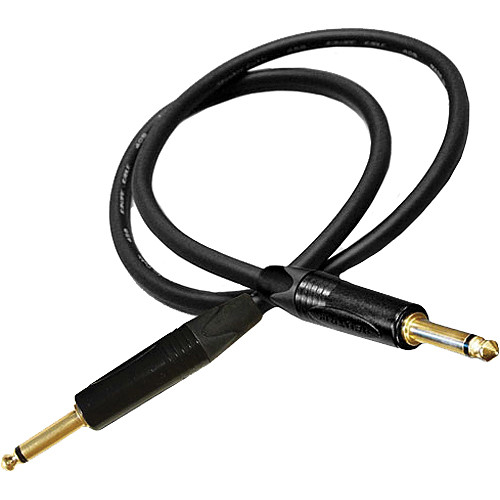 Canare GS-6 Guitar Cable with Neutrik Black & Gold 1/4" TS Plugs (35')