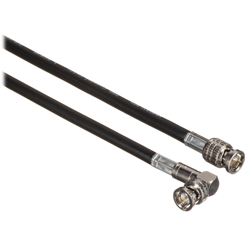 Canare Male to Right Angle Male HD-SDI Video Cable (Black, 50')
